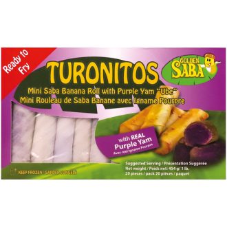 Mini Spring Rolls banana & ube 454g - Golden Saba