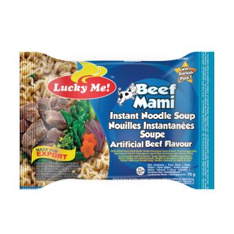 Beef instant noodle soup 55 g - Lucky me