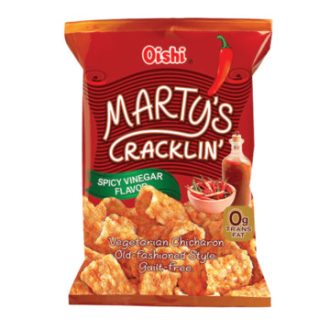   Marty's Cracklin', Spicy Vinegar Chicharon 90 g - Oishi
