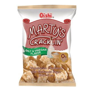   Marty's Cracklin', Salt and Vinegar Chicharon 90 g - Oishi