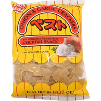 BESUTO PRAWN CRACKERS ONION & GARLIC 250G